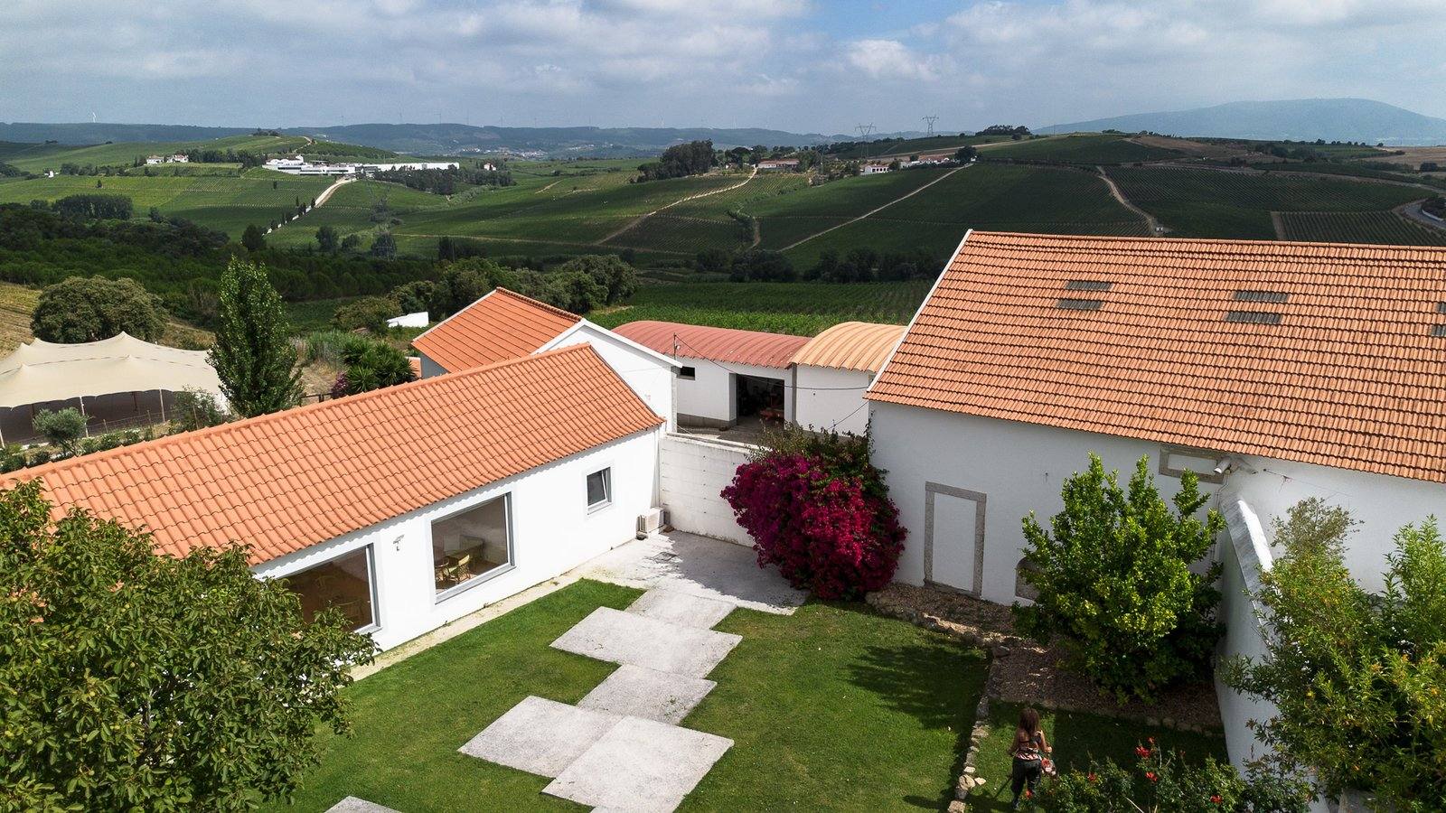 The manor from above